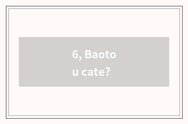 6, Baotou cate?