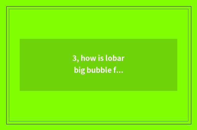 3, how is lobar big bubble formed, form the reason of lobar big bubble?