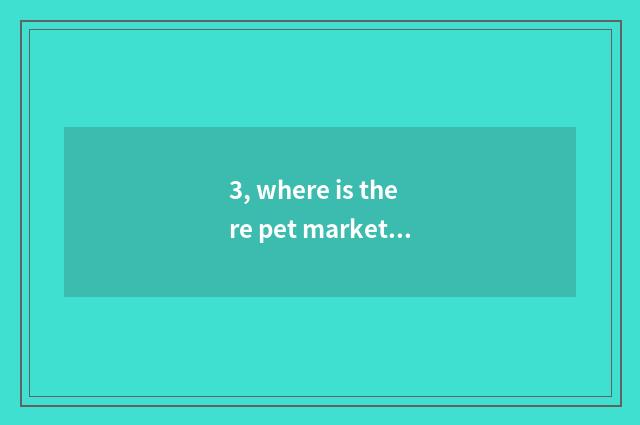 3, where is there pet market near the lake austral Wuhan?