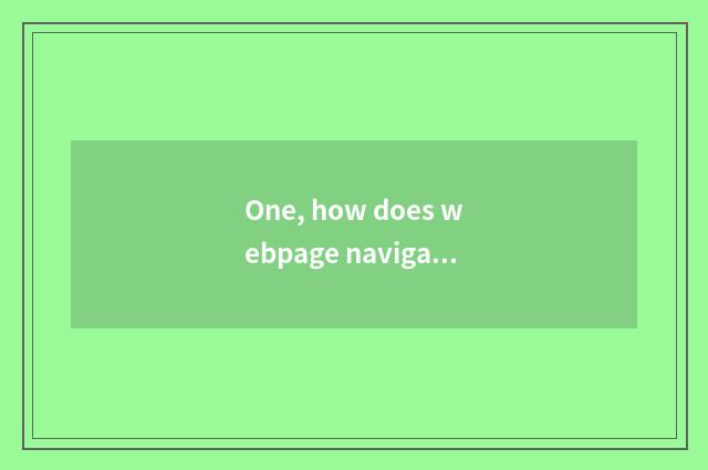 One, how does webpage navigation cancel?