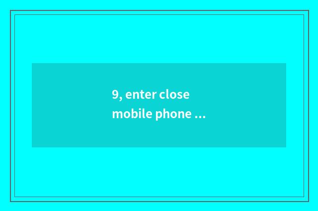 9, enter close mobile phone little game to a few recommend?