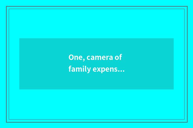 One, camera of family expenses number what sign is good?