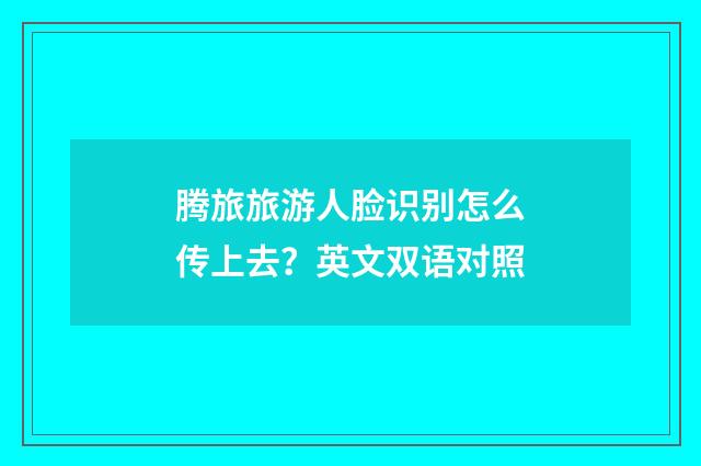 腾旅旅游人脸识别怎么传上去？英文双语对照