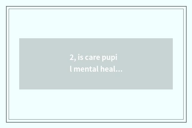 2, is care pupil mental health volunteer the meaning that serves an activity?