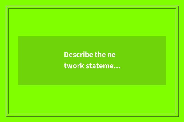 Describe the network statement of schoolgirl vogue, avant-courier, tide?