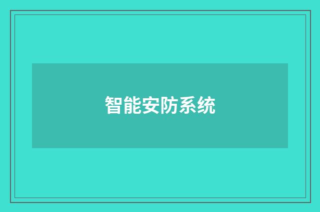 智能安防系统