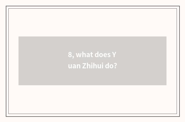 8, what does Yuan Zhihui do?