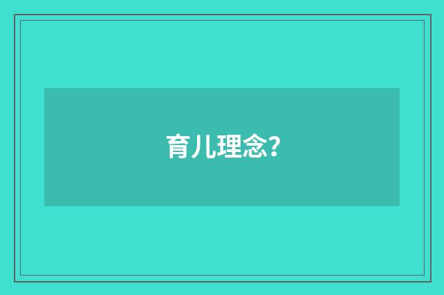 育儿理念？