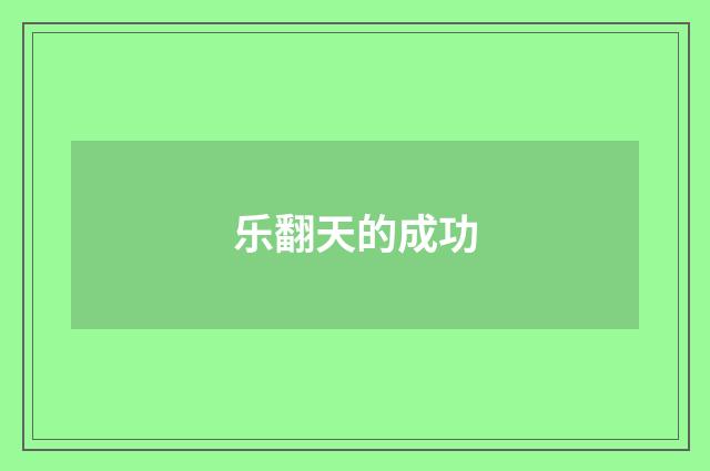 乐翻天的成功