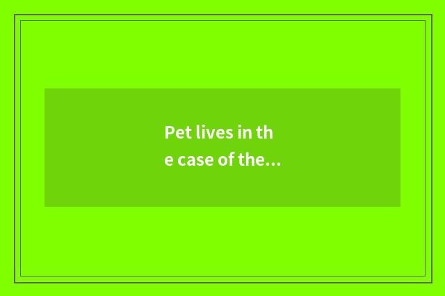 Pet lives in the case of the design to share