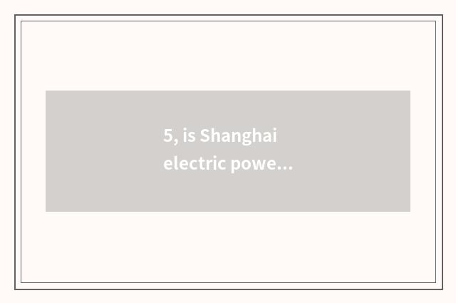 5, is Shanghai electric power 211?