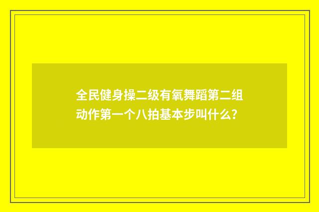 全民健身操二级有氧舞蹈第二组动作第一个八拍基本步叫什么?