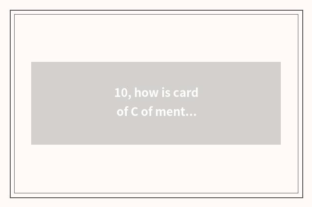 10, how is card of C of mental health education taken an examination of?