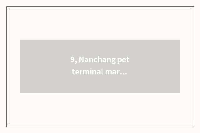 9, Nanchang pet terminal market?