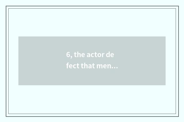 6, the actor defect that mental health teachs tuitional type pedagogy?