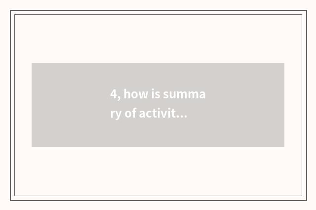 4, how is summary of activity of shadow building activity written?