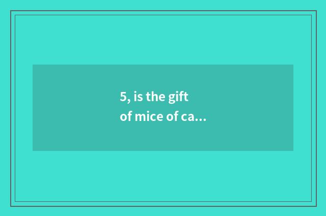 5, is the gift of mice of cate big fight changed at which? Mice of cate big figh