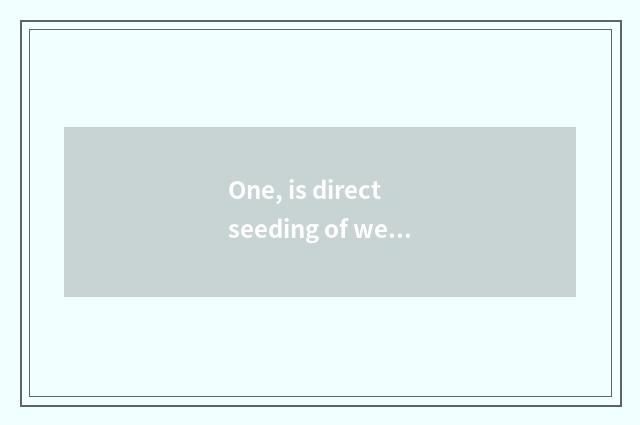 One, is direct seeding of well-informed finance and economics online watch?
