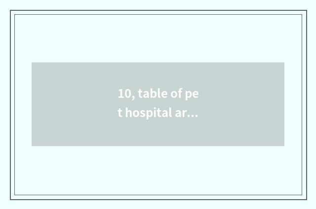 10, table of pet hospital article?