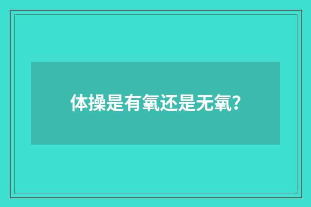体操是有氧还是无氧?