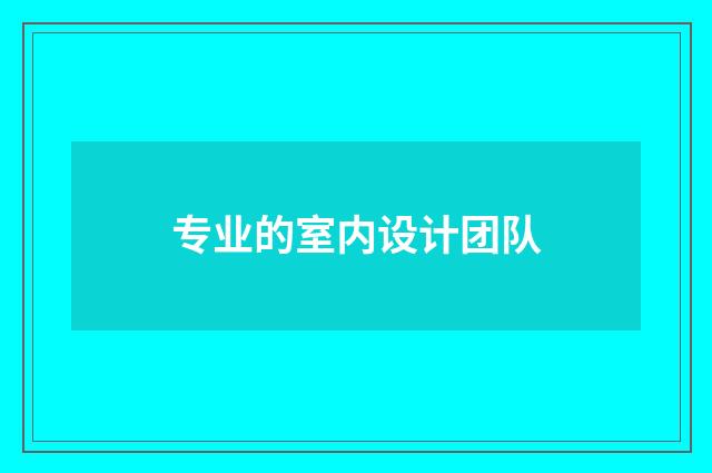 专业的室内设计团队