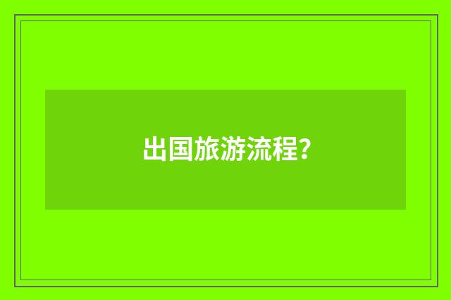 出国旅游流程？