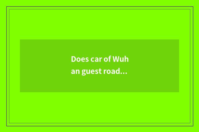 Does car of Wuhan guest road rent a company to rely on chart?