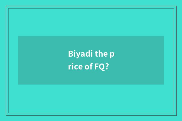 Biyadi the price of FQ?