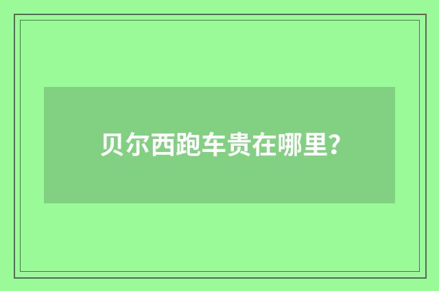 贝尔西跑车贵在哪里?