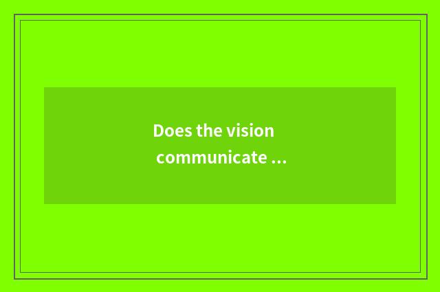 Does the vision communicate undergraduate course and vision to communicate speci