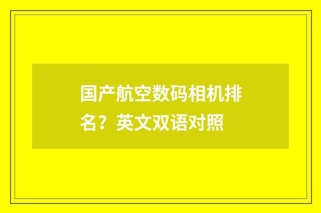 国产航空数码相机排名？英文双语对照