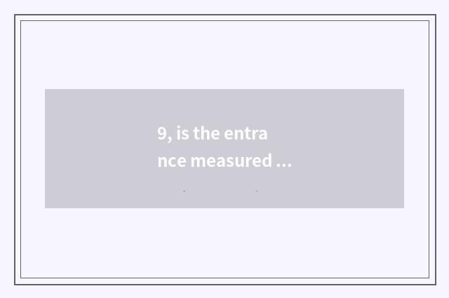 9, is the entrance measured inside Originos?