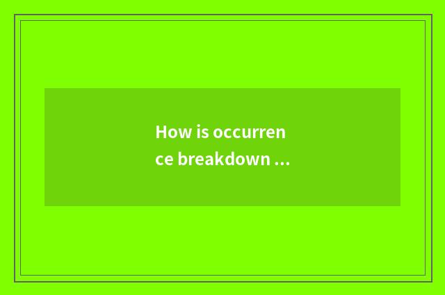 How is occurrence breakdown of car power takeoff maintained?
