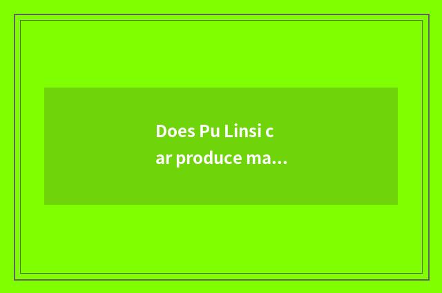 Does Pu Linsi car produce manufacturer?
