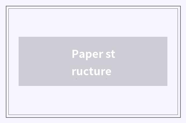 Paper structure