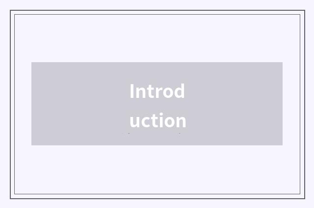 Introduction