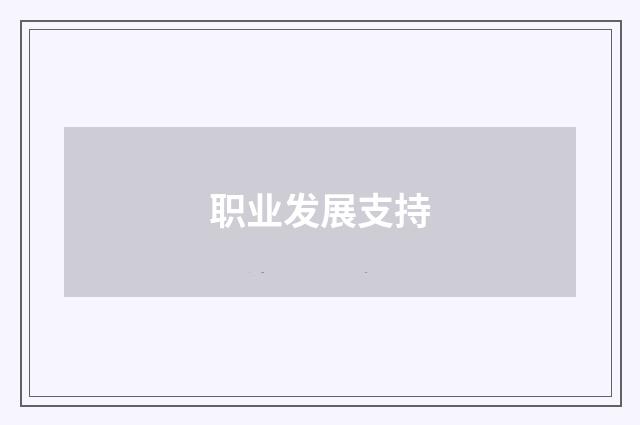 职业发展支持