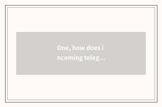 One, how does incoming telegram science and technology charge?