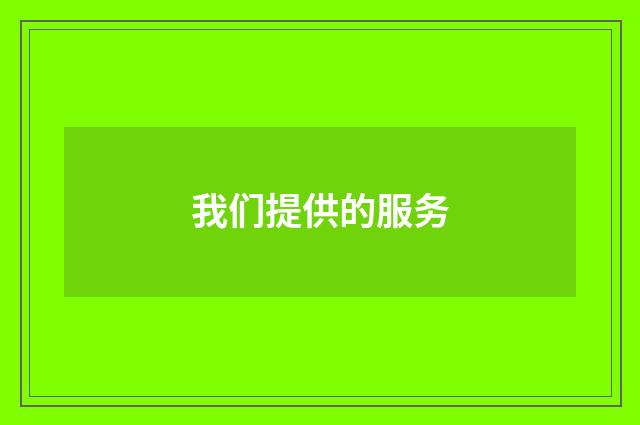 我们提供的服务
