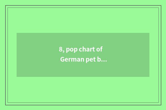 8, pop chart of German pet brand?