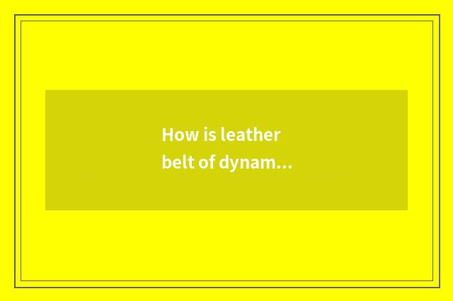 How is leather belt of dynamo of auspicious panda car circled?