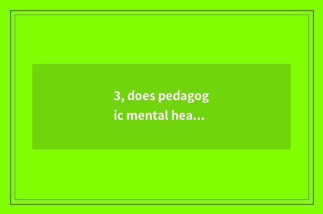 3, does pedagogic mental health groom catchphrase?