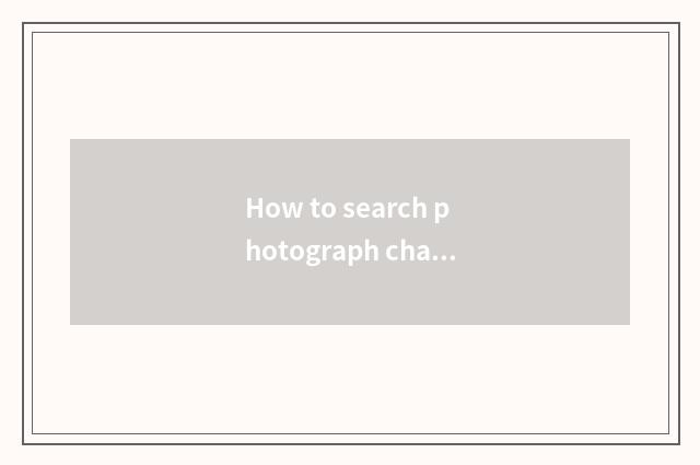 How to search photograph character?