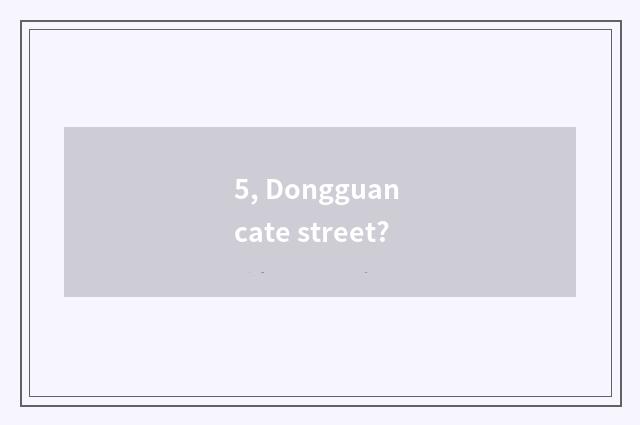 5, Dongguan cate street?
