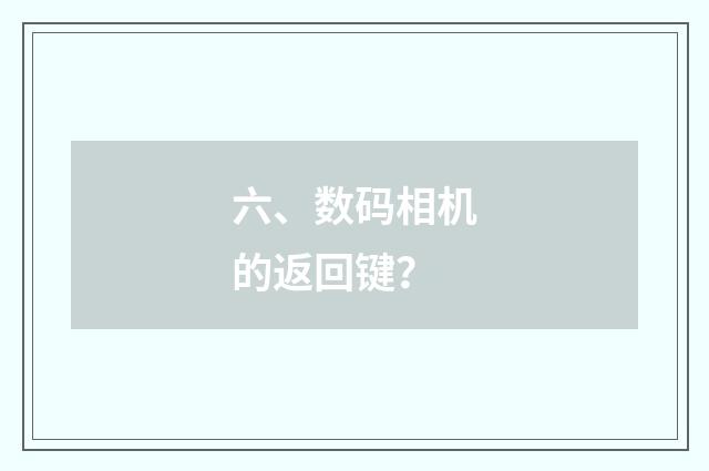 六、数码相机的返回键？