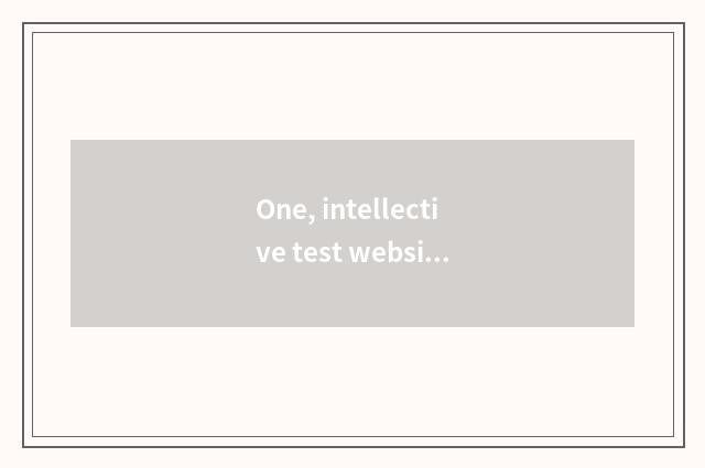 One, intellective test website?