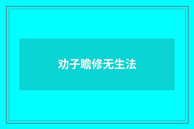 劝子瞻修无生法
