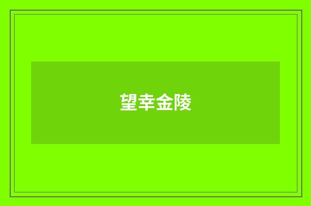 望幸金陵