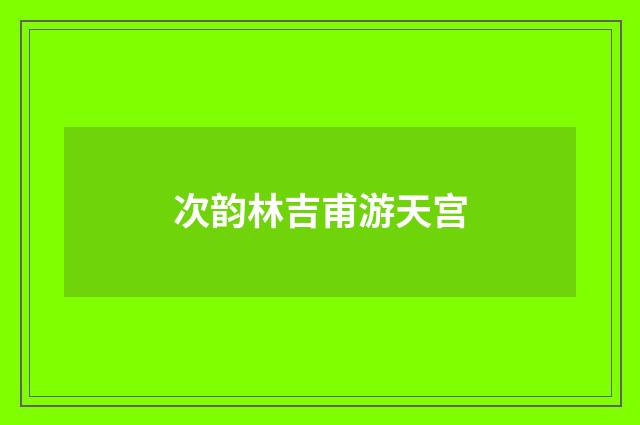 次韵林吉甫游天宫