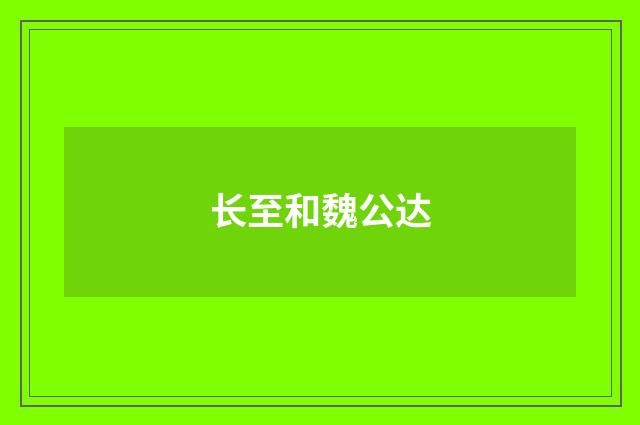 长至和魏公达